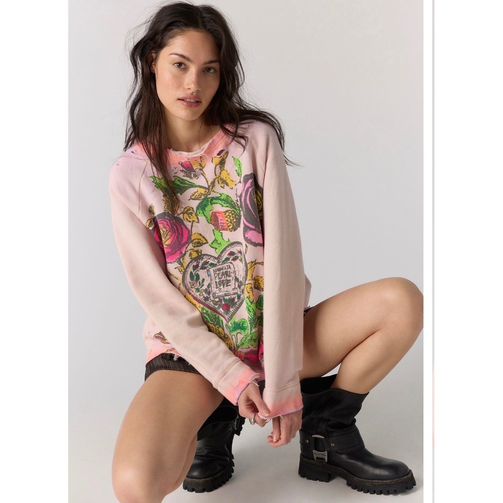 Magnolia Pearl SALE Victorian Posy Richi Distresses Rose Hermosa Sweatshirt NWT